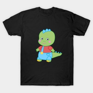 Dino Character - Dinos Friends Cartoon For Kids T-Shirt